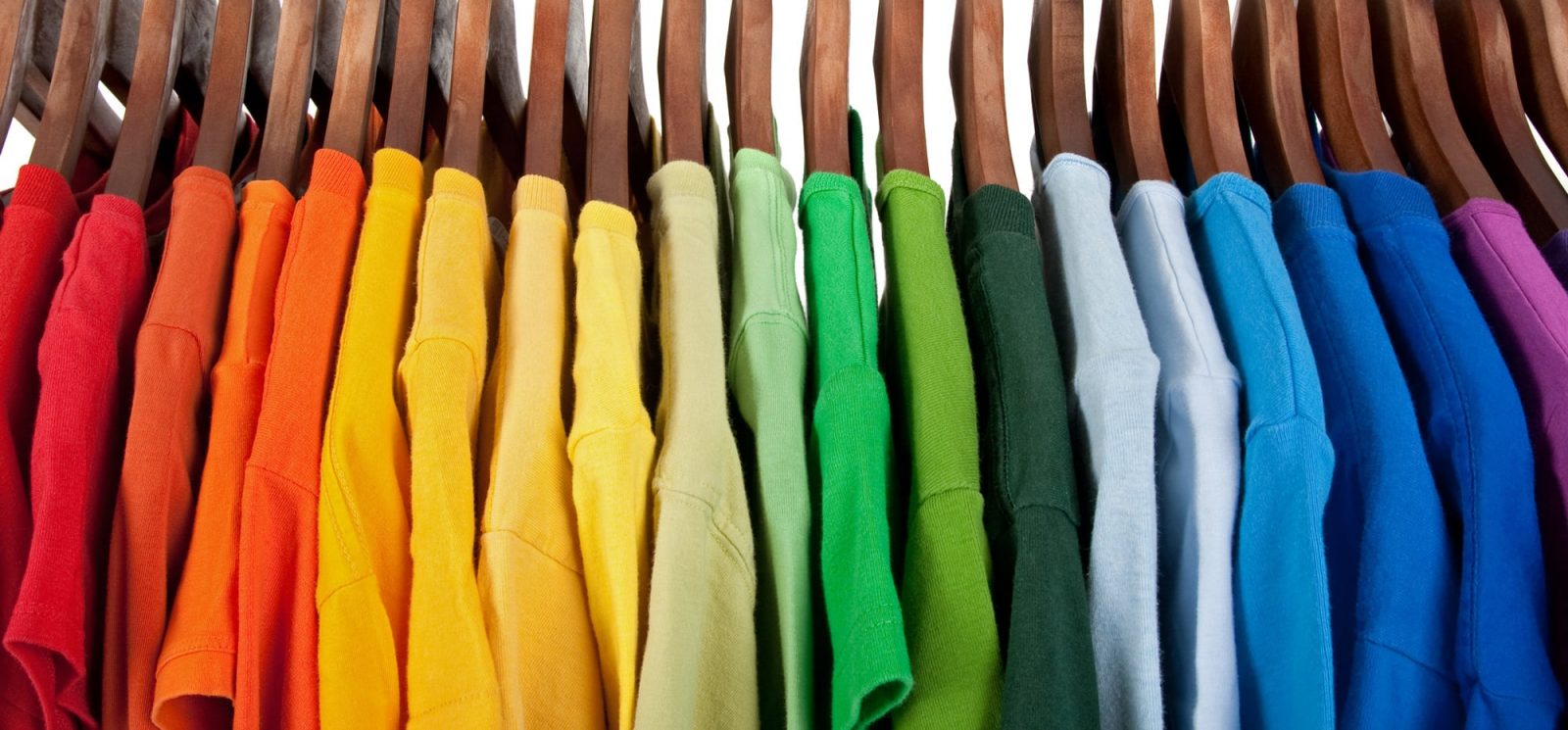 sorting clothes by color